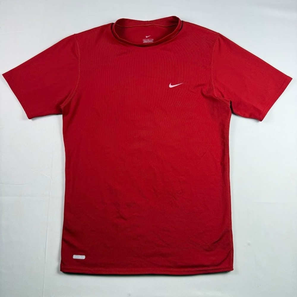 Nike Pro Dri-FIT Compression Shirt Mens Large Red Short Sleeve Athletic Training